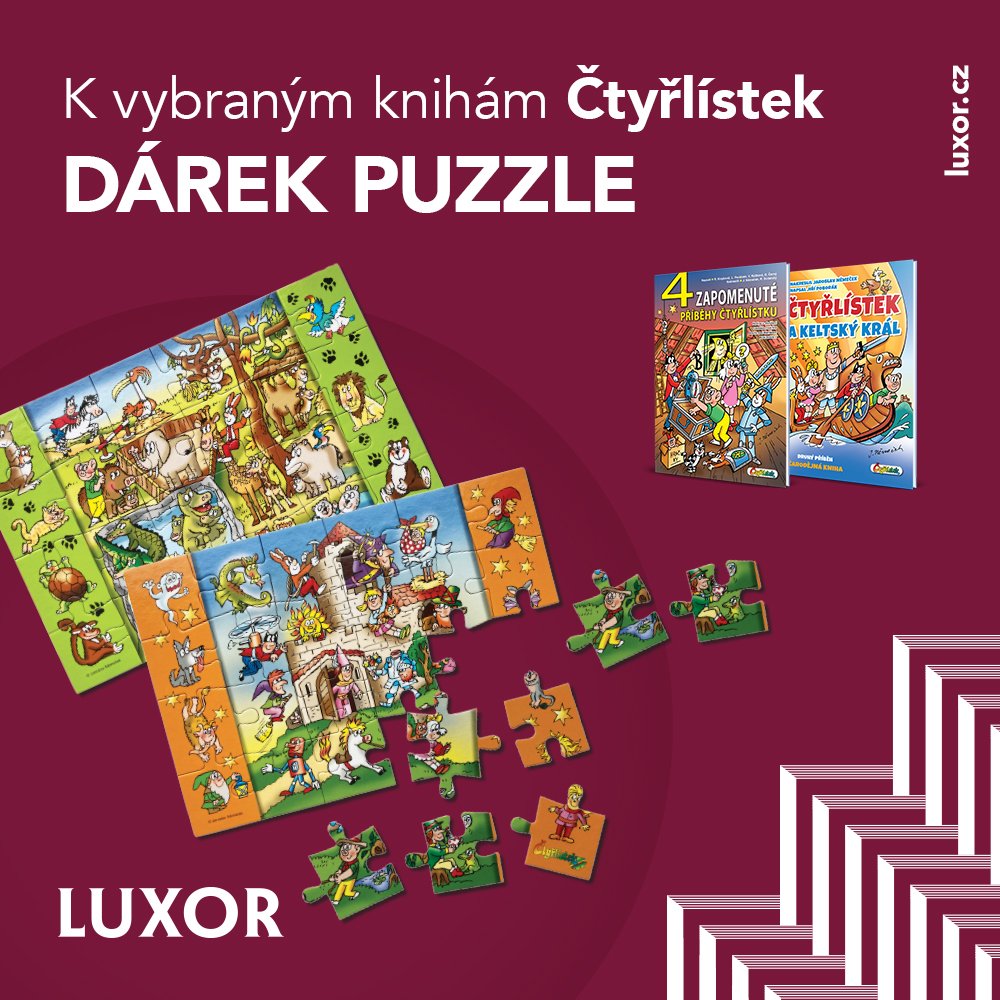 Dárek puzzle ČTYŘLÍSTEK