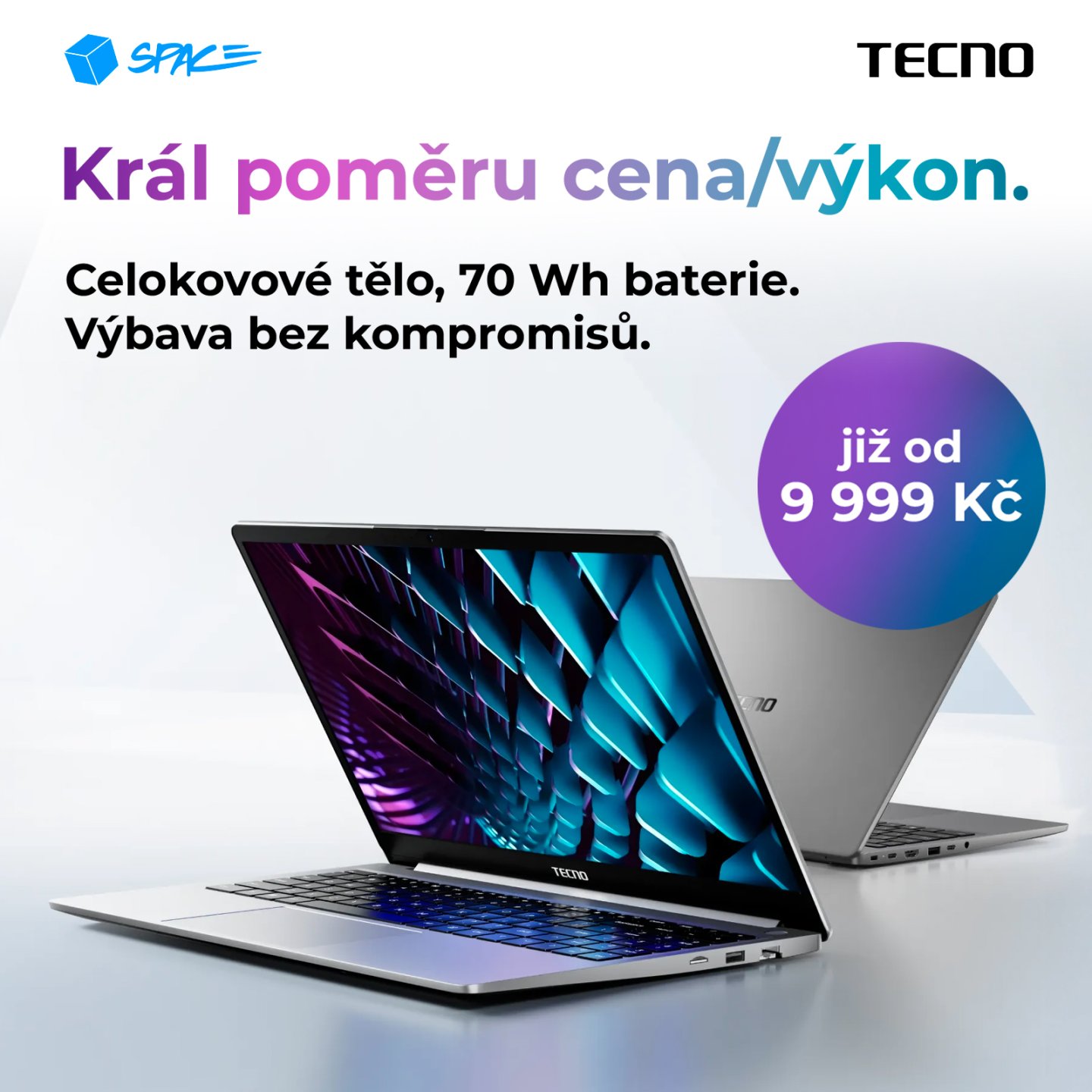 Tecno MEGABOOK: Premium notebook up to CZK 13,000