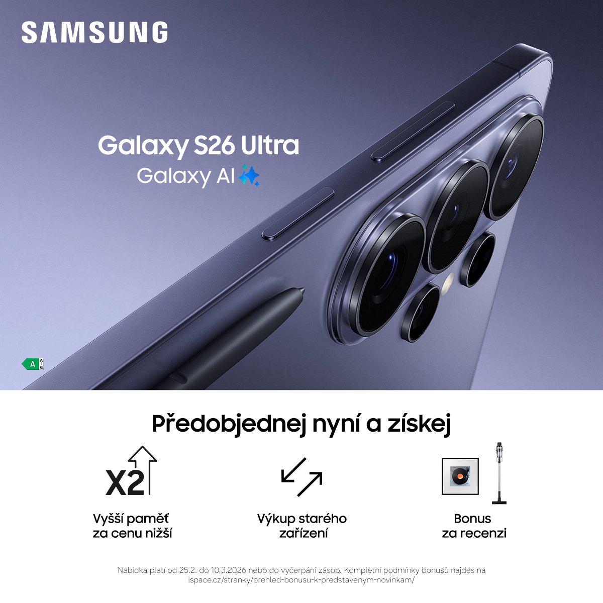 Budoucnost je tady. Nová řada Samsung Galaxy S26!