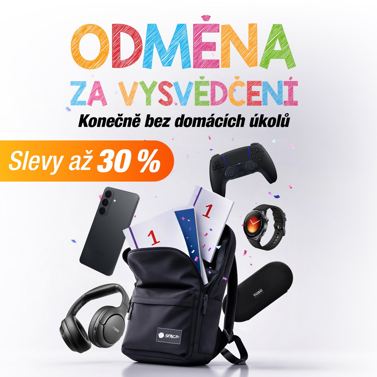 Odměna za vysvědčení z prodejny Space