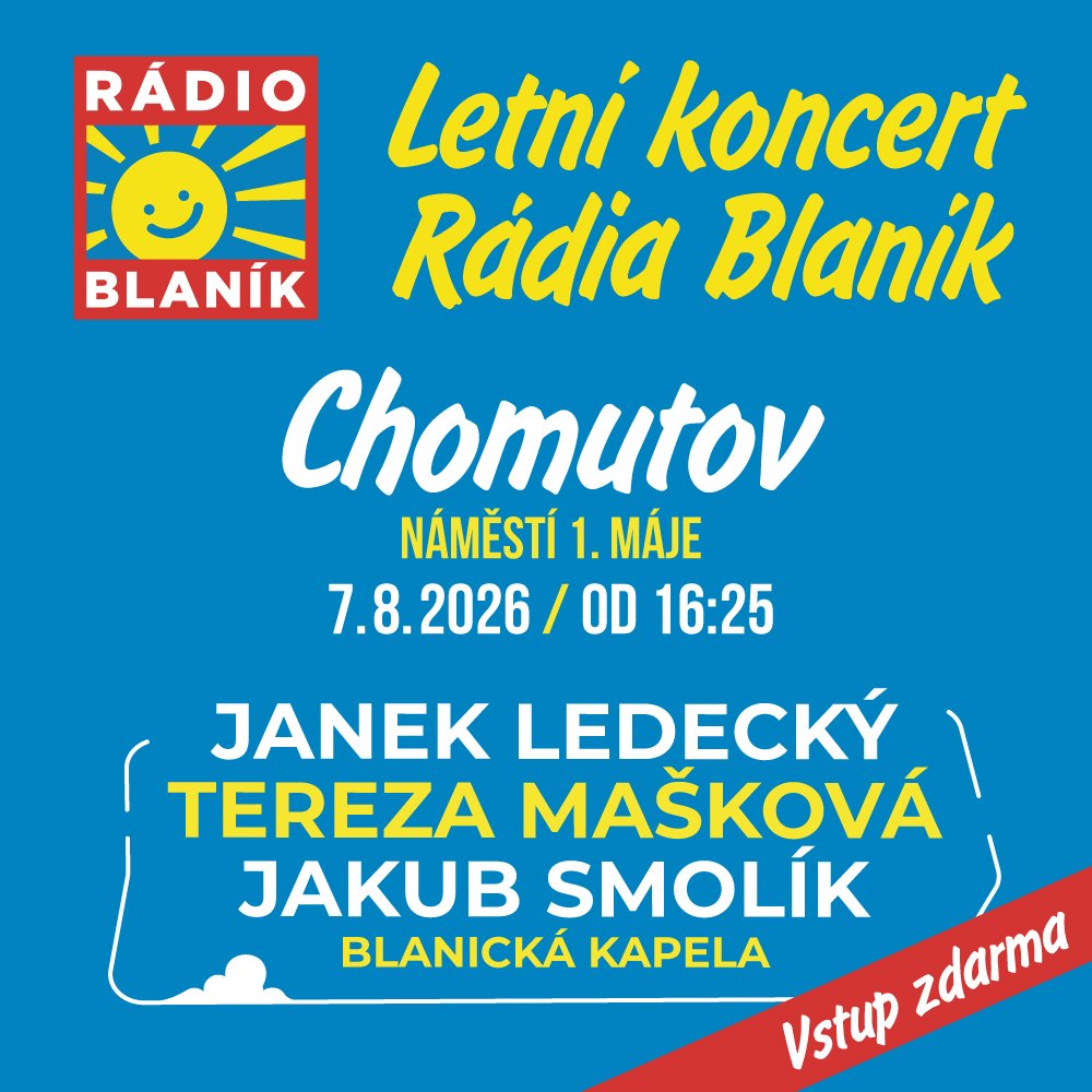 Koncert rádia Blaník v Chomutově